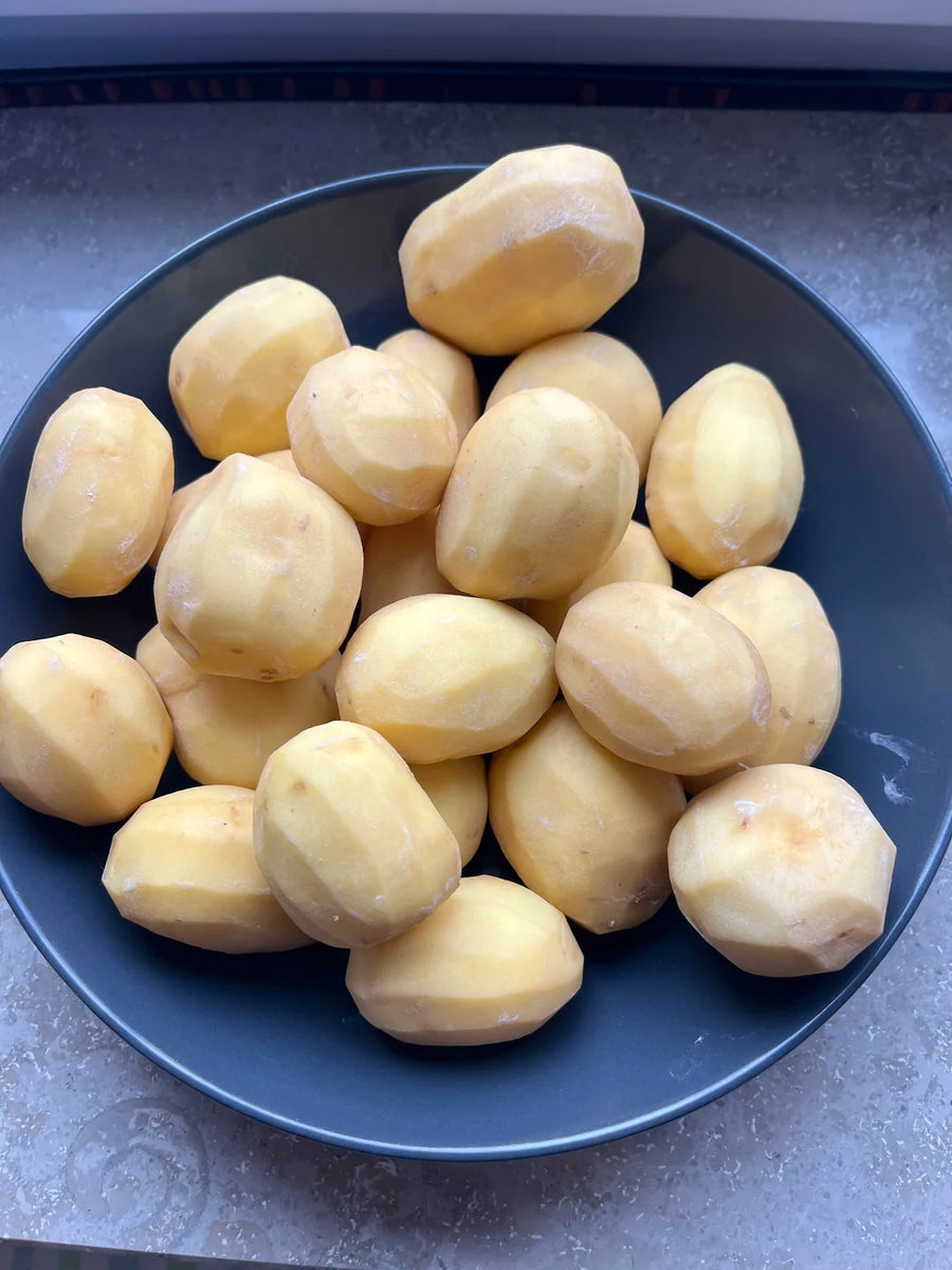 Peeled potatoes